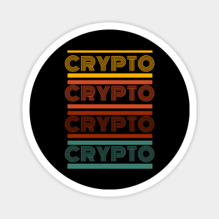 Crypto Retro Vintage Typography Magnet